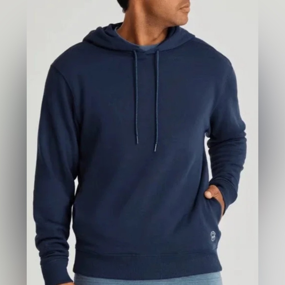 Allbirds Men’s R&R Hoodie Sweatshirt Organic Pima Cotton Hemp Navy Medium